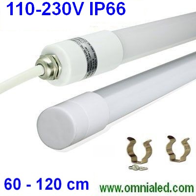 Plafoniera Tubo Led 120 cm 110-230Vac-dc 18w Stagno IP66